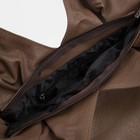 Сумка-мешок на молнии, цвет коричневый - Фото 3