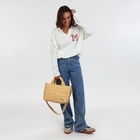 Сумка женская на молнии, цвет жёлтый - фото 27640360