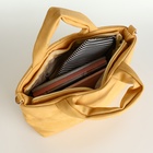 Сумка женская на молнии, цвет жёлтый - фото 27640359