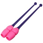 Булавы для художественной гимнастики вставляющиеся Pastorelli MASHA FIG, 40,5 см, цвет фиолетовый/розовый - фото 321348892