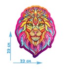 Пазл фигурный в рамке «Лев», на подложке, 67 деталей - Фото 2