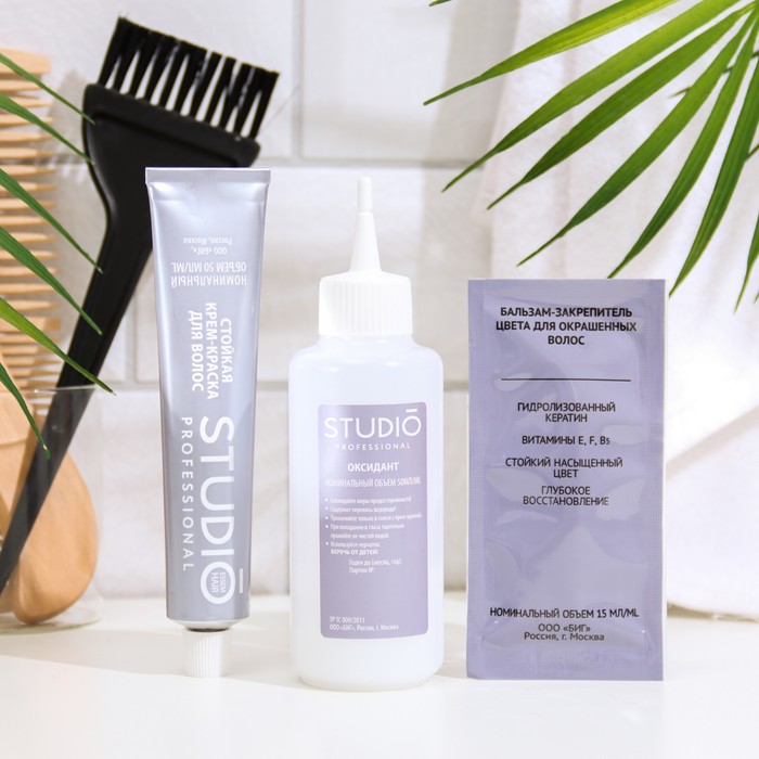 Стойкая крем-краска волос Studio Professional "Volume Up", 12.8 серебристо-розовый, 115 мл 29574