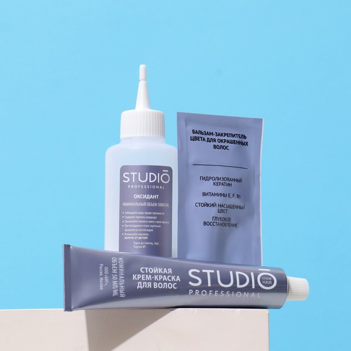 Стойкая крем-краска волос Studio Professional "Volume Up", тон 7.73 янтарно-русый, 115 мл 29575