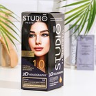 Стойкая крем-краска волос Studio Professional "3D Holography", тон 1.0 чёрный, 115 мл - фото 6639416