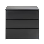 Комод для хранения «Клик Мебель. Мадера», 3 ящика, 800×420×775 мм, цвет чёрный - Фото 3