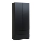 Шкаф распашной двухстворчатый «Клик Мебель. Мадера», 2 ящика, 900×500×2100 мм, цвет чёрный - Фото 1