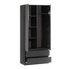 Шкаф распашной двухстворчатый «Клик Мебель. Мадера», 2 ящика, 900×500×2100 мм, цвет чёрный - Фото 2