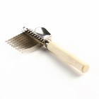 Колтунорез боковой Wood, 9 лезвий, деревянная ручка - Фото 2