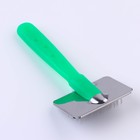 Пуходерка "Лапки" малая без капель, 6 х 12 см, зелёная 7437857