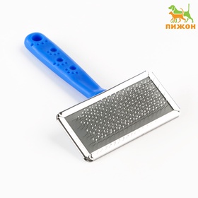 Пуходёрка «Лапки» средняя, 9×12 см, с каплями, синяя