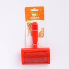 Пуходерка полукруглая средняя с каплями, 10×13 см, красная - Фото 5