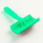 Пуходерка полукруглая средняя с каплями, 10×13 см, зелёная - Фото 2