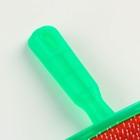 Пуходерка полукруглая средняя с каплями, 10×13 см, зелёная - Фото 4