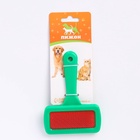 Пуходёрка "Симпл" без капель с пластиковой ручкой 9,2 х 13,2 см, зелёная - фото 809222393