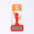 Пуходёрка «Симпл» с каплями, с пластиковой ручкой 9.2×13.2 см, красная - фото 58105865