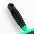 Пуходёрка, 10×16 см, без капель, прорезиненная ручка, чёрная, зелёная - Фото 4