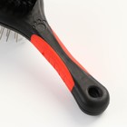 Щётка-расчёска двухсторонняя, 17.5×6.5 см, нескользящая ручка, чёрно-красная - Фото 5