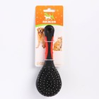 Щётка-расчёска двухсторонняя, 17.5×6.5 см, нескользящая ручка, чёрно-красная - Фото 6