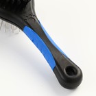 Щётка-расчёска двухсторонняя, 17.5×6.5 см, нескользящая ручка, чёрно-синяя - Фото 5