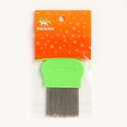 Расчёска-гребешок, 8×5.5 см, с длинными зубьями, зелёная - Фото 4