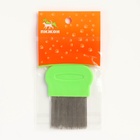 Расчёска-гребешок, 8?5.5 см, с длинными зубьями, зелёная (комплект 3 шт) - фото 67925362