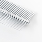 Расчёска для шерсти «Лапки», двухсторонняя, с прямыми зубьями, пластиковая ручка, синяя - Фото 4