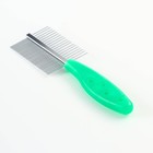 Расчёска двухсторонняя "Лапки" с прямыми зубьями, пластиковая ручка, зелёная - Фото 2