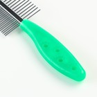 Расчёска двухсторонняя "Лапки" с прямыми зубьями, пластиковая ручка, зелёная - Фото 4