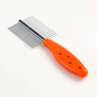 Расчёска двухсторонняя "Лапки" с прямыми зубьями, пластиковая ручка, оранжевая - Фото 2