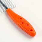 Расчёска двухсторонняя "Лапки" с прямыми зубьями, пластиковая ручка, оранжевая - Фото 4