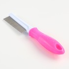 Расчёска "Комфорт" с частыми зубьями, нескользящая ручка, 21 х 3,5 см, розовая - Фото 2
