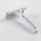 Расчёска-грабли 2-рядная, 13.5×8.8 см, белая - Фото 3