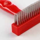 Расчёска-грабли "Лапка", 15 х 8,8 см, красная - Фото 3