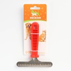 Расчёска-грабли, 11×15.5 см, с конусообразными зубьями, красная - фото 67925373