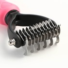 Инструмент для стриппинга 11 лезвий, с рифлёной ручкой, 16 х 7,7 см, розовый - фото 37086103