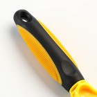 Инструмент для стриппинга двухсторонний с частые зубцы, 23×12 см, чёрно-жёлтый - Фото 3