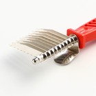 Колтунорез боковой, 9 лезвий, 6.5×17 см, красный - Фото 4