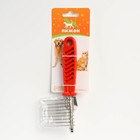 Колтунорез боковой, 9 лезвий, 6.5×17 см, красный - Фото 6