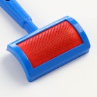 Пуходёрка, 8.5×13 см, без капель, полукруглая, синяя - Фото 3