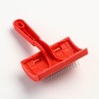 Пуходерка без капель полукруглая, 8.5×13 см, красная - Фото 2