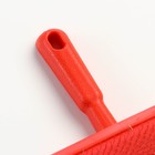 Пуходерка без капель полукруглая, 8.5×13 см, красная - Фото 4