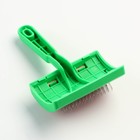 Пуходерка без капель полукруглая, 8.5×13 см, зелёная - Фото 2