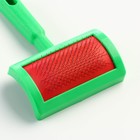 Пуходерка без капель полукруглая, 8.5×13 см, зелёная - Фото 3