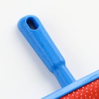 Пуходёрка малая, 8.5×13 см, полукруглая, с каплями, пластик, синяя - Фото 4