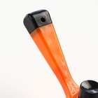 Пуходерка пластиковая "Косточка" с самоочисткой, 8,5 х 12,5 см, оранжевая - фото 8903875