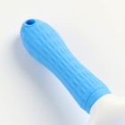 Пуходёрка с самоочисткой Пижон Premium округлая, с каплями, 10×19 см, голубая - Фото 4