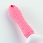 Пуходёрка Пижон Premium, 10×19 см, округлая, с самоочисткой, с каплями, пластик, розовая - Фото 5