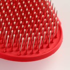 Расчёска-наладонник с металлическими зубьями, 13 х 8,5 см, красная - Фото 3