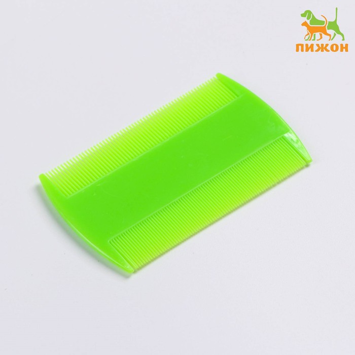 Расчёска для вычесывания блох, 8.8×5.2 см, светло-зелёная - Фото 1