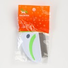 Расчёска малая, 8×6 с, с нескользящей ручкой, белая, зелёная - Фото 4